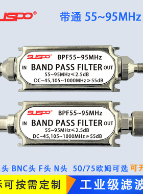 带通滤波器55-95MHz通讯射频无源LC滤波器信号干扰定制定制SUSPO