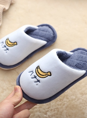 秋冬季儿童拖鞋卡通室内保暖亲子棉拖鞋男童女童冬季棉拖宝宝拖鞋