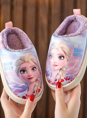 儿童棉拖鞋2026新款冬季男童中大童蜘蛛侠男孩毛毛鞋防滑包跟棉鞋