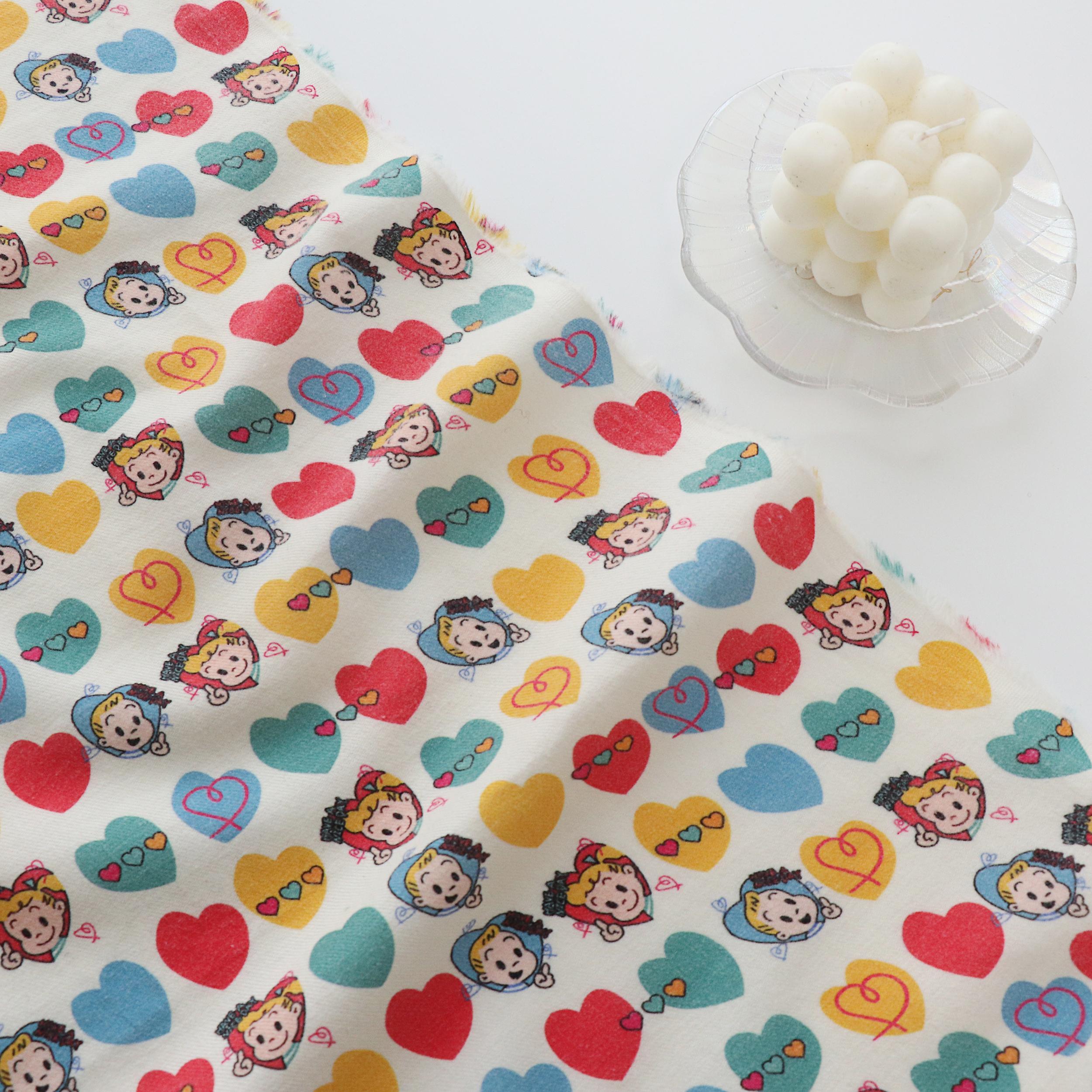 纯棉磨毛印花面料家居服鼠疫面料