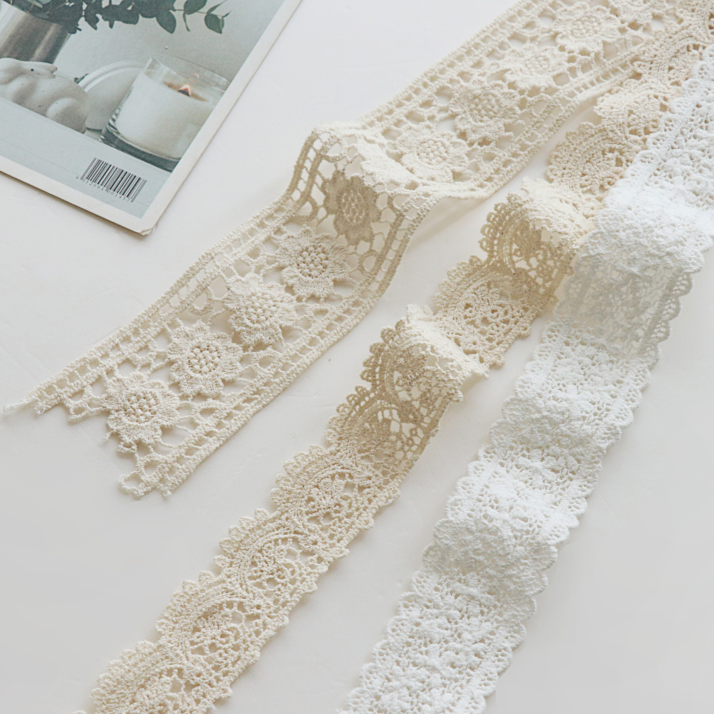 花边辅料全棉水溶花边杏色衣服拼接桌布手工饰品幼儿园装饰diy,居家布艺,海绵垫/布料/面料/手工diy,淘宝优惠券,粉丝福利购,淘宝优惠卷