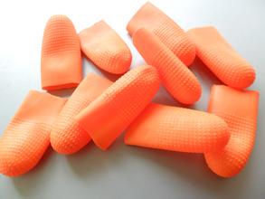 【YueWo 裕和】防护橡胶手指套 橙手指套 带点防滑手指套