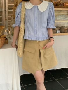 D10541444 特价25春设计感时尚高腰A字短款显瘦半身裙