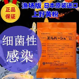 上野黄粉日本进口特效鱼药水族鱼缸鱼池观赏鱼锦鲤细菌性感染烂肉