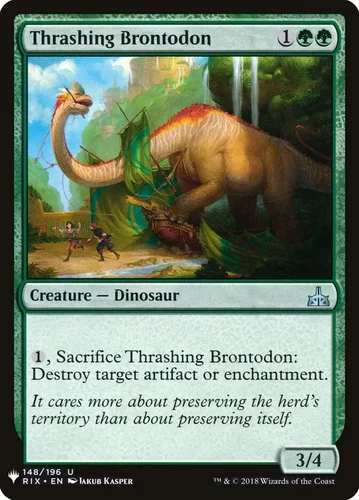 莎莎的小窝 M20万智牌 痛击霆伟龙 Thrashing Brontodon 绿 英平