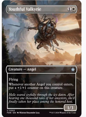 【莎莎的小窝】万智牌 FDN 303 年轻女武神 英文异画闪