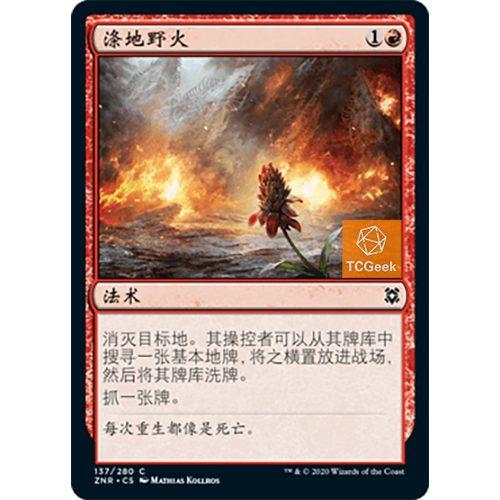 【莎莎的小窝】 万智牌 涤地野火 赞迪卡再起 简中 英文 平 闪图片