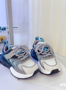 可爱2023早秋时尚儿童双网休闲魔术贴老爹鞋休闲透气运动鞋27592