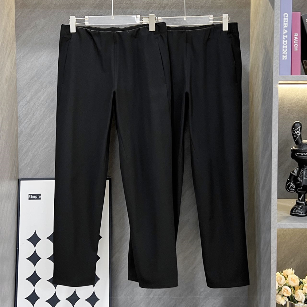 加绒保暖 男士秋冬新款加厚软壳裤防泼水梭织防风长裤黑色百搭