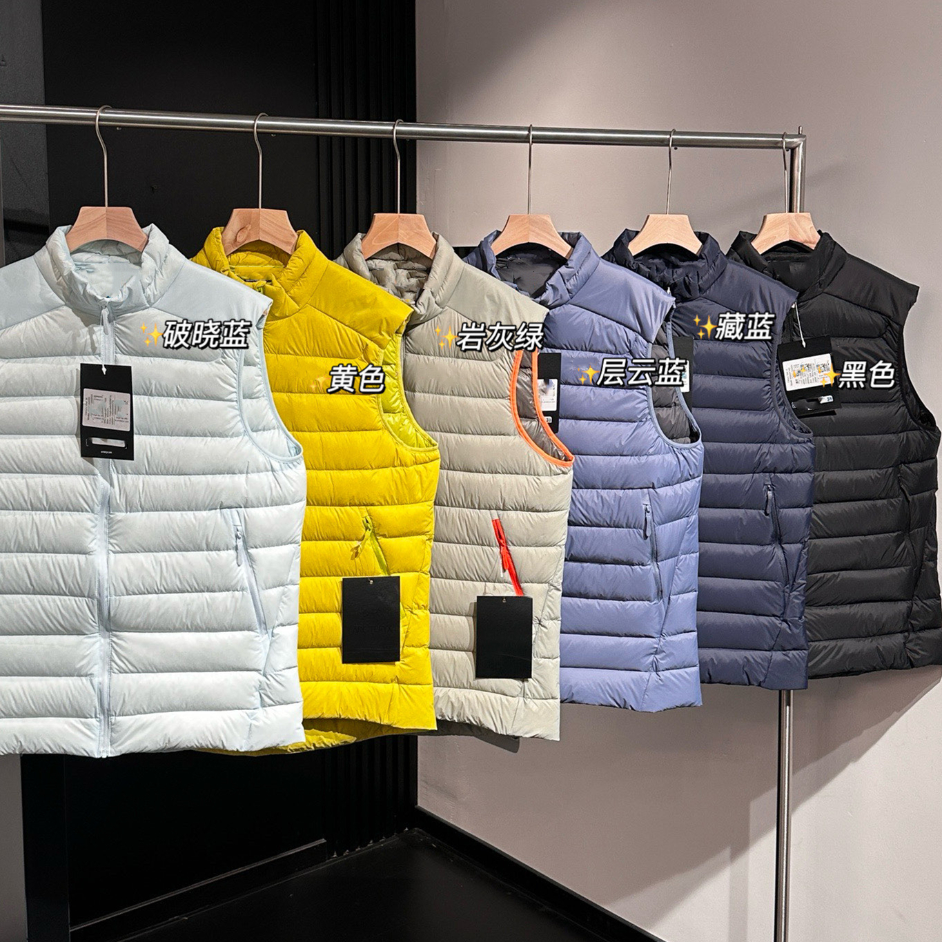 实用保暖 男士女士秋冬新款立领休闲羽绒马甲大朵绒排骨压格坎肩