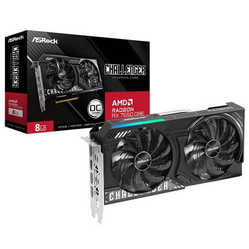 华擎（ASRock）AMD RADEON RX7650GRE CL 挑战者 8GB OC 全新盒装