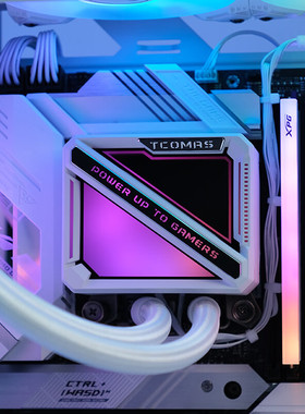 TCOMAS/钛钽A090一体式360水冷CPU散热器12cm风扇AM4 AM5ARGB光效