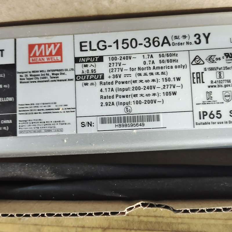 议价明纬ELG-150-36A-3Y灌胶防水LED电源