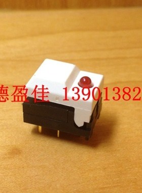 电子开关台湾宏聚原装按键开关白色单灯3V复位轻触开关PB86-A0