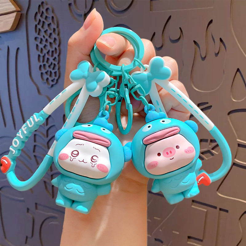 可爱卡通丑鱼宝宝公仔钥匙扣女情侣汽车钥匙链包包挂件小礼品