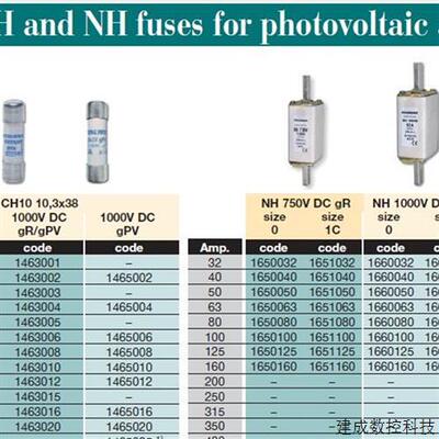 议价意大利Italweber熔断器NH 750V/1000V/1100V DC gR 系列