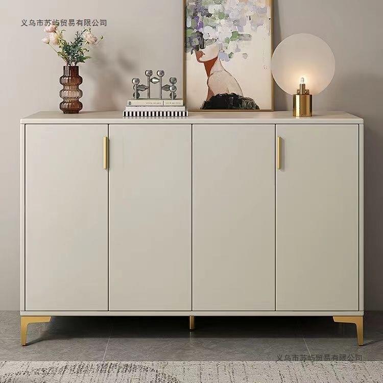 奶油风门口鞋柜家用新款爆款入户玄关柜拉车走廊楼道防尘鞋架床笠