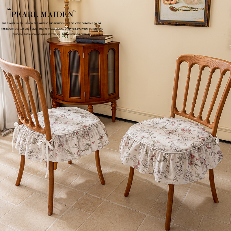餐椅垫套罩美式轻奢椅子坐垫田园高级感法式复古凳垫欧式四季通用
