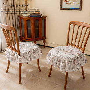四季 复古凳垫欧式 通用 轻奢椅子坐垫田园高级感法式 餐椅垫套罩美式