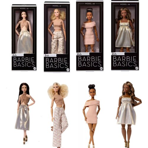 芭比娃娃Barbie简约时尚basics纹金焕雅系列瑜伽体成人收藏26新品