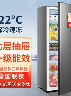 小冰箱冰柜箱小型冷柜家用速冻立式全冷冻柜单门省电抽屉式非无霜