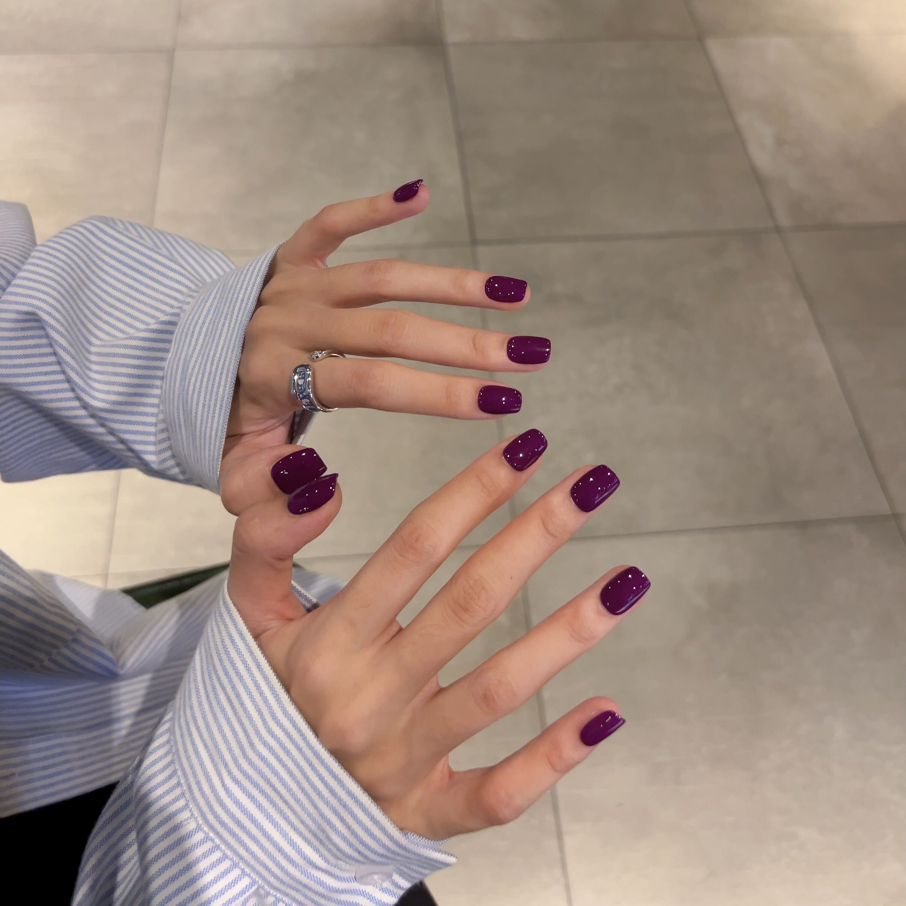 【酱紫梅】纯手工网红梅子酱紫色穿戴甲流行显白高品质美甲贴,彩妆/香水/美妆工具,穿戴甲/甲片,淘宝优惠券,粉丝福利购,淘宝优惠卷