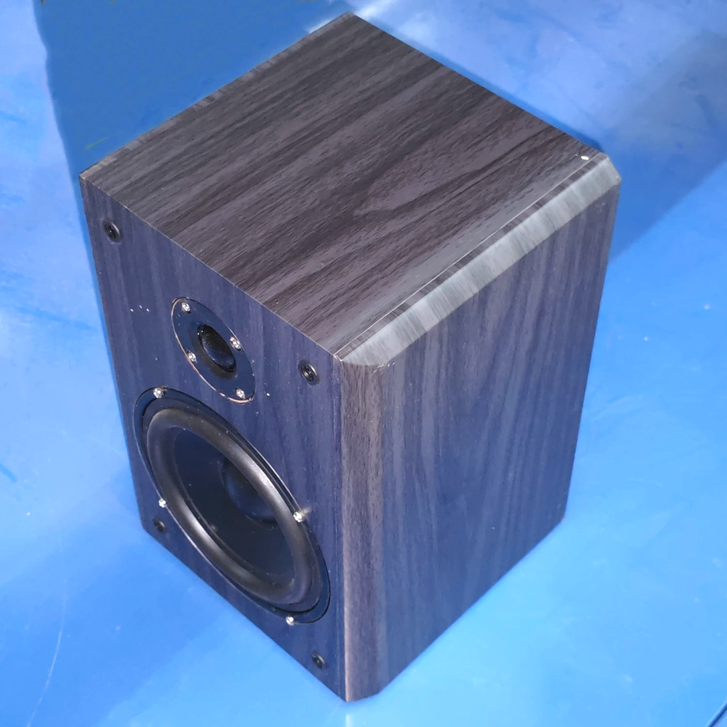 破损瑕疵5寸50W书架Hifi音箱木质贴皮2分频无源音箱2个喇叭音箱