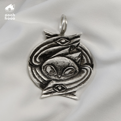 ooohhooo手作猫天使纯银吊坠