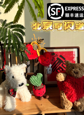 国内现货英国Jellycat2025情人节限定玫瑰西高地爱心盆栽礼物巴熊