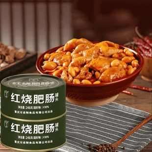 凌翔红烧肥肠罐头248克即食方便速食猪大肠肉罐头卤味下饭菜储备