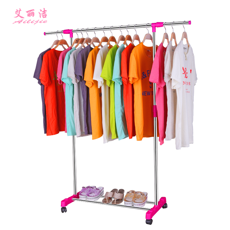 不锈钢晾衣架落地伸缩升降挂衣服