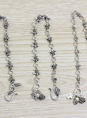 日韩风十字架复古纯银配饰手链