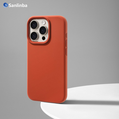 高级砖红色液态硅胶iPhone手机壳