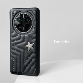 高级感铆钉星星皮革适用华为Mate60Pro保时捷RS手机壳40Pro P50