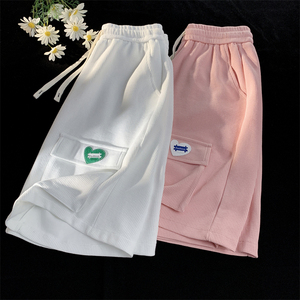 D229A-DK08 P40控55 夏季贴袋小清新短裤男女情侣运动五分裤图片
