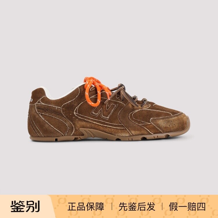 MIU MIU new balance 缪缪 女士棕色麂皮运动鞋 26早春意大利代购