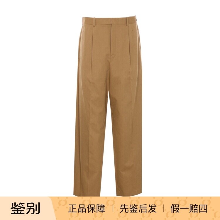 LOEWE 罗意威 男士 米色棉质直筒休闲长裤 26早春新款 意大利代购