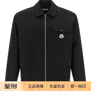 MONCLER 盟可睐男士黑色棉质混纺衬衫夹克2026早春新款意大利代购
