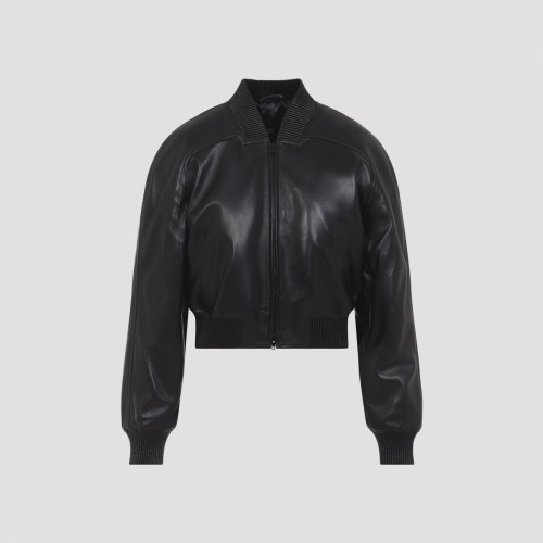 PHOEBE PHILO 女士 黑色短款羊皮皮衣外套 26早春新款 意大利代购
