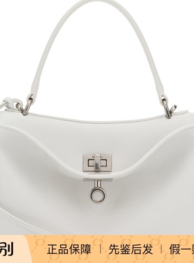 BALENCIAGA 巴黎世家女士白色迷你rodeo真皮提包25秋冬意大利代购