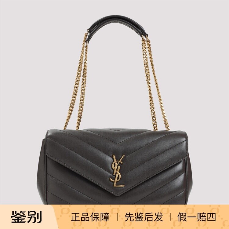 Saint Laurent圣罗兰YSL中号loulou灰单肩包26早春新款意大利代购