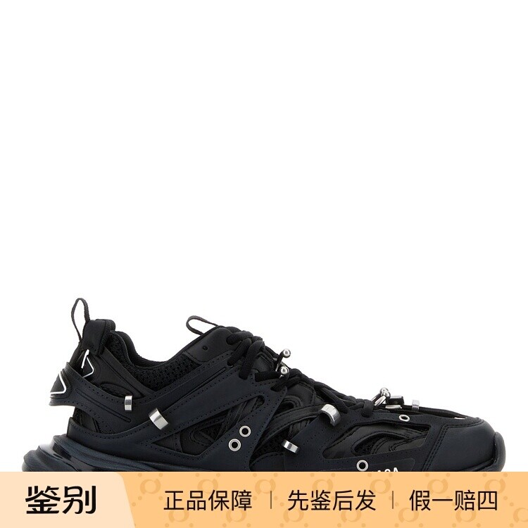 BALENCIAGA 巴黎世家女track黑色铆钉运动鞋26早春新款意大利代购