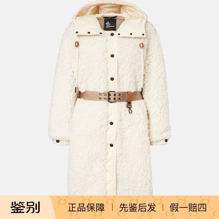 MONCLER GRENOBLE女blavet中长款泰迪效果羽绒服25秋冬意大利代购