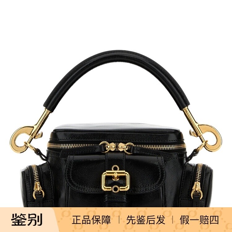 CHLOE 蔻依女士黑色小号真皮相机手提包 2026早春新款 意大利代购