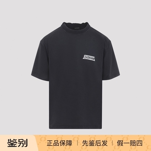 BALENCIAGA 巴黎世家男士胶带logo短袖T恤2026早春新品意大利代购