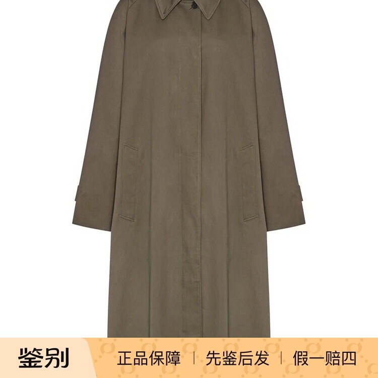 THE ROW 女士iza 木色单排扣棉质风衣 26秋冬新款 意大利代购正品