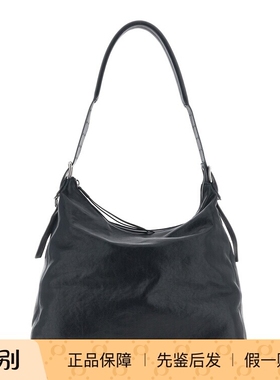 LEMAIRE 男士belted 蓝色真皮大号单肩邮差包 26早春新意大利代购