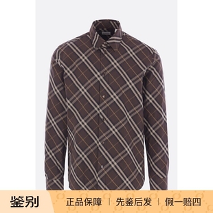 BURBERRY 博柏利男士robert格子长袖衬衫 25秋冬新款 意大利代购