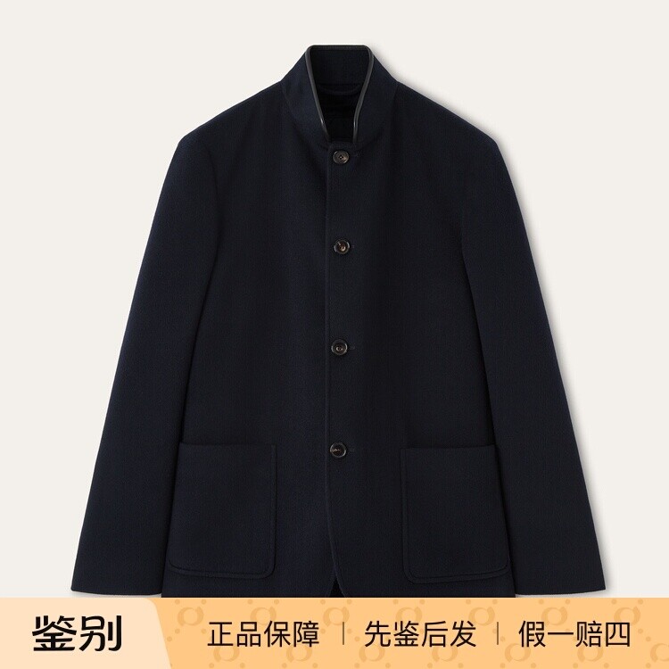 LORO PIANA 诺悠翩雅 男士蓝色LP羊绒夹克 26早春新款 意大利代购