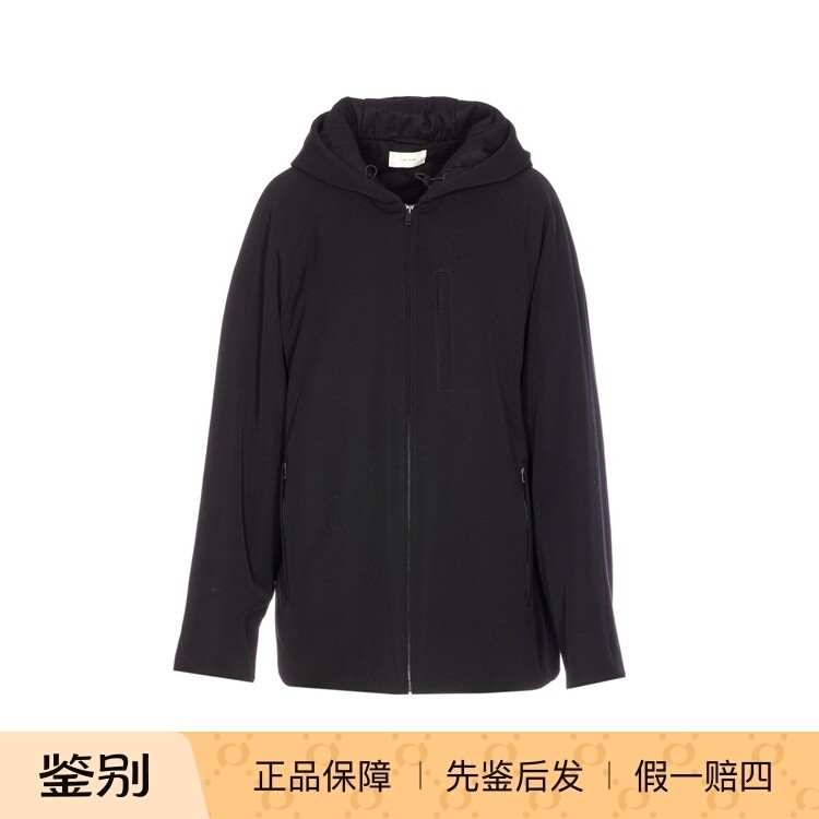 THE ROW 男士horatio 黑色羊毛连帽羽绒夹克25秋冬新款意大利代购